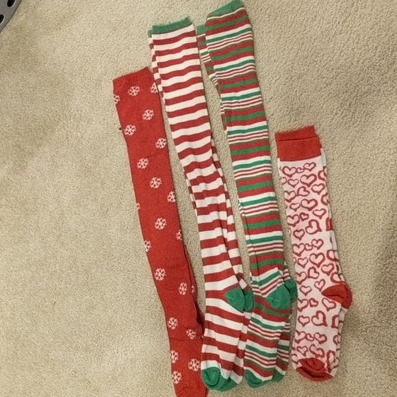 unknown Accessories - 4 pairs of tall Christmas socks